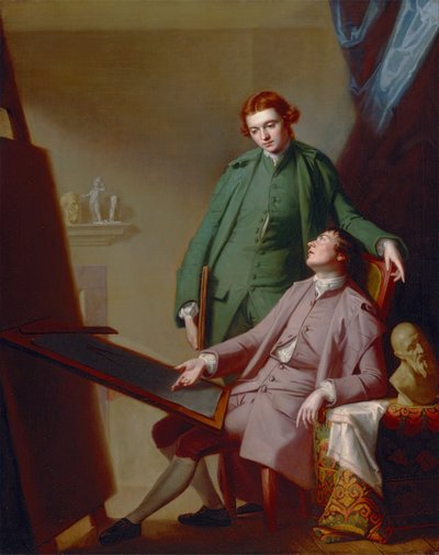 Una conversazione (I fratelli artisti, Peter e James Romney) da George Romney